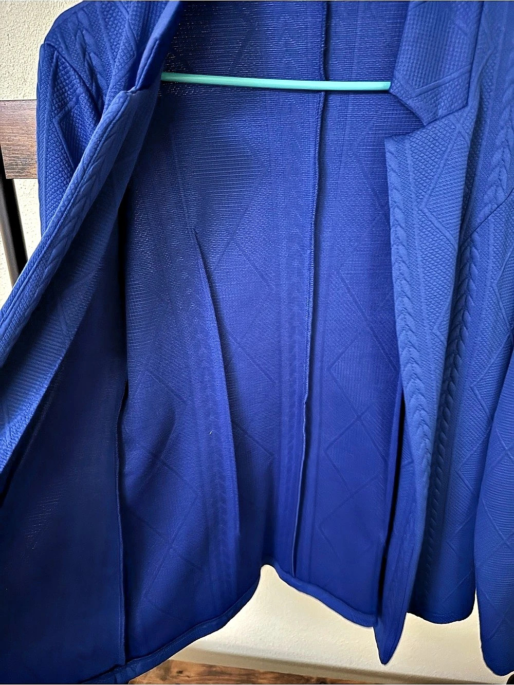 Blue Textured Jacket - Picture 2 of 2